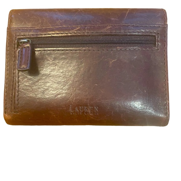 Vintage Concho or Concha  Ralph Lauren leather hand tooled cutout wallet - Picture 3 of 5